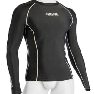 Comp Top L/S Black w Silver-L