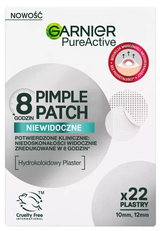 GARNIER BCAA ACNE PIMPLE PATCHES - BLEMISH TREATMENT - 22 PATCHES 10g