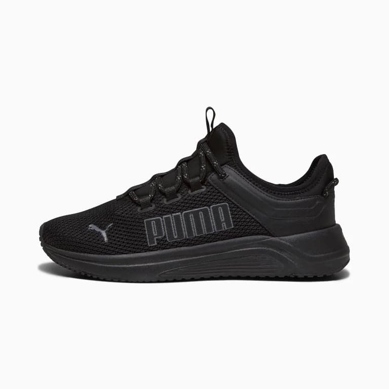 PUMA SOFTRIDE RUNNING SHOES BLACK/COOL DARK GRAY SIZE 10UK