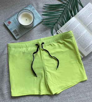 FUNFIT QUICK-DRY SWIM SHORTS - NEON YELLOW - XL - MEN'S SWIM TRUNKS