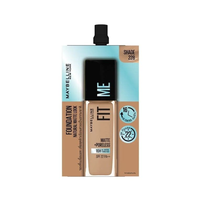 MAYBELLINE FIT ME FOUNDATION SPF LIGHTWEIGHT PORTABLE 5ml SACHET 228