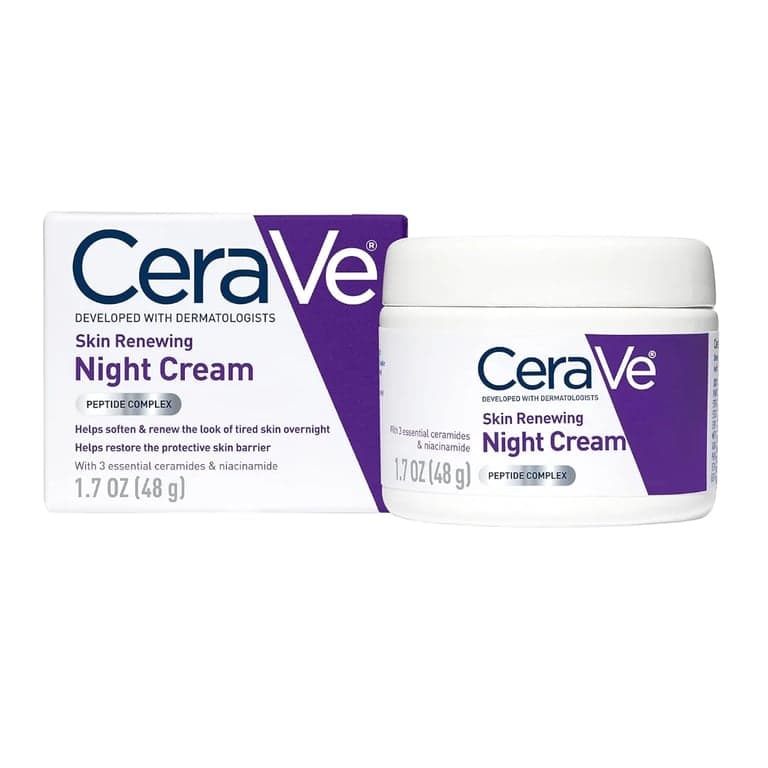 CERAVE SKIN RENEWING NIGHT CREAM MOISTURIZING FACE CREAM 1.7oz